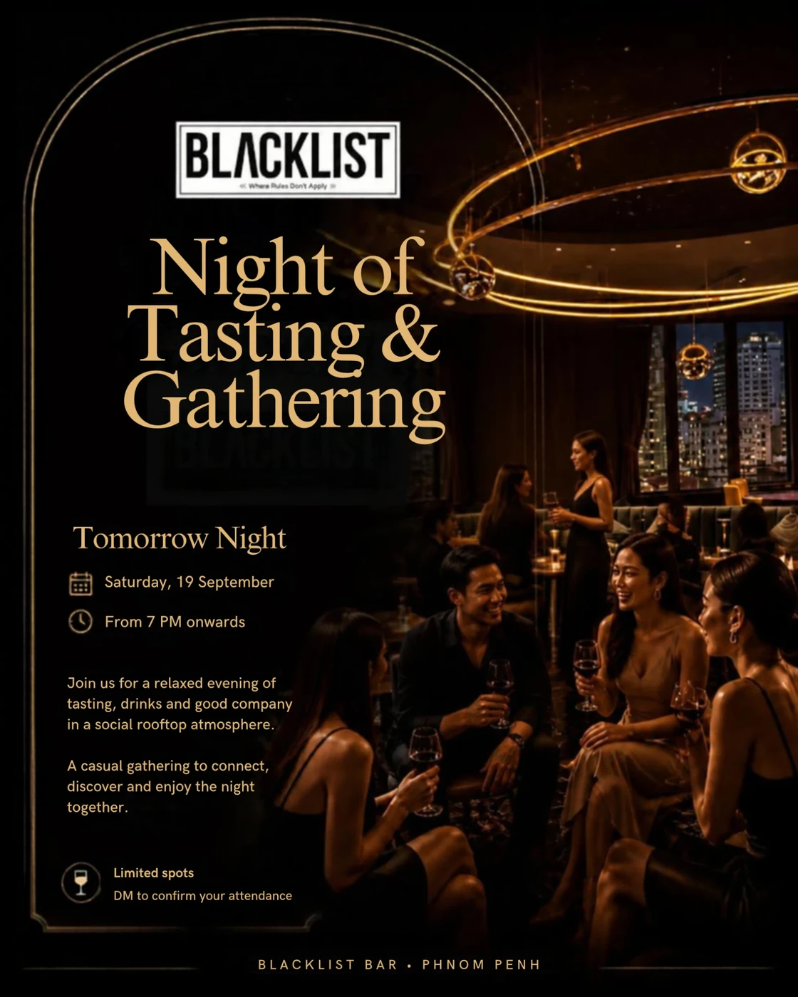 Night of Tasting & Gathering at Blacklist Bar poster