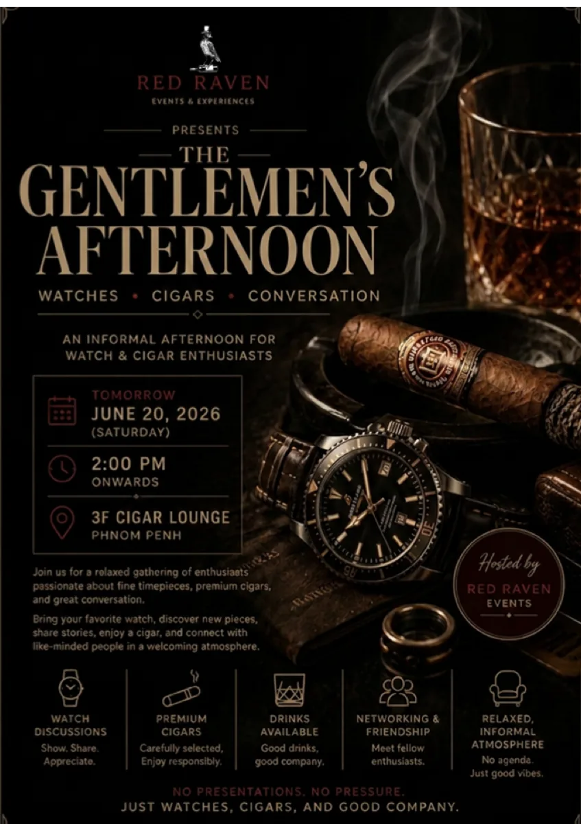 The Gentlemen's Afternoon — Watches, Cigars & Conversation poster