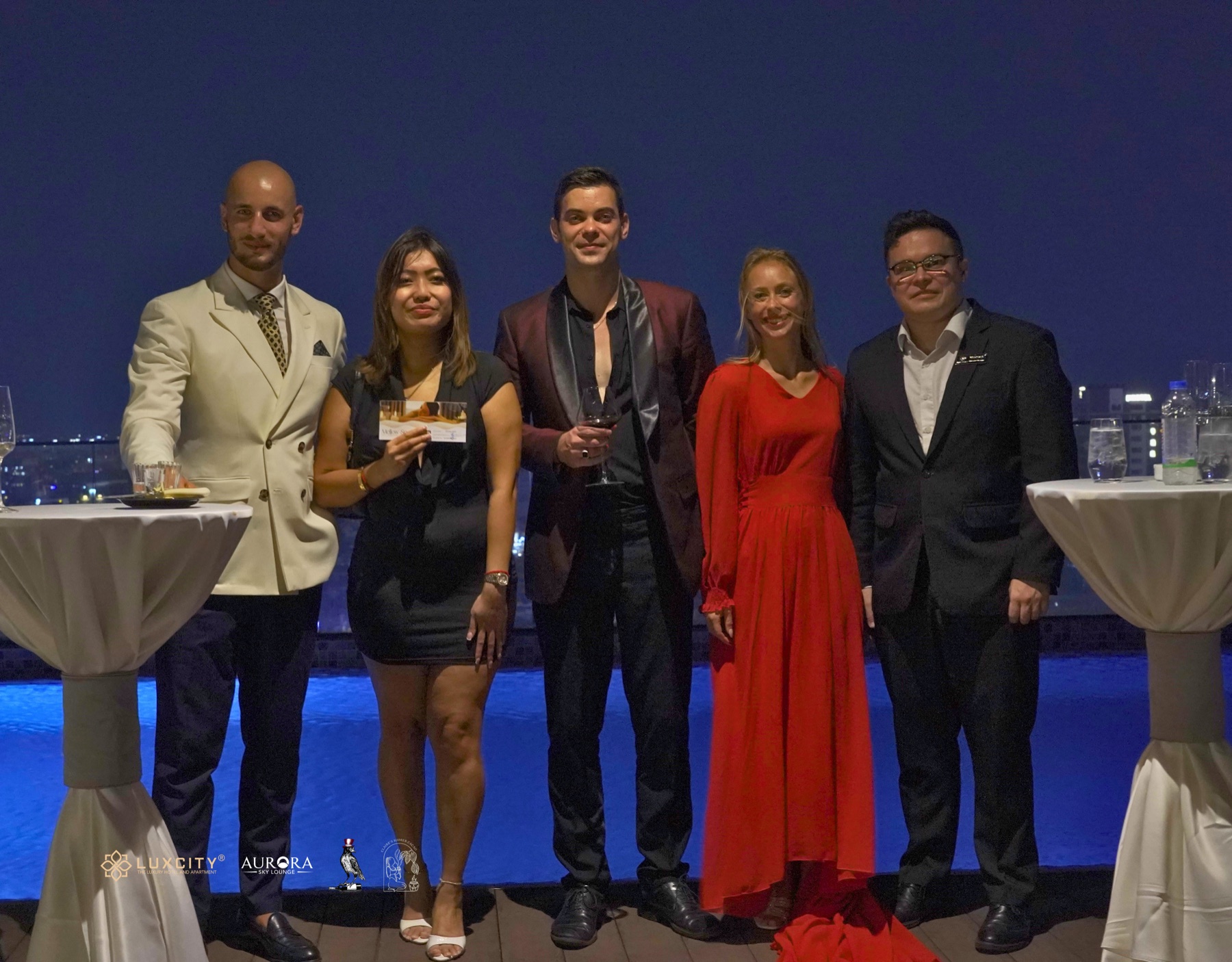 The Tasting Lounge guests at Aurora Sky Lounge, Luxcity